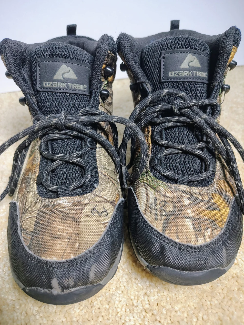 Ozark Trail Kids Camo Hiking Boots - Black & Brown